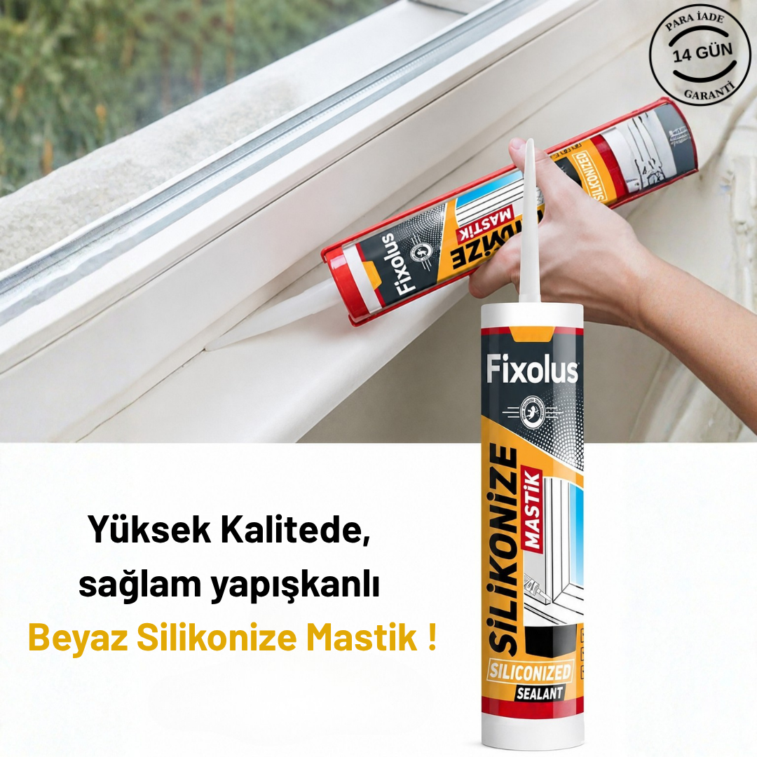Fixolus™ Soğuk Silikon - Silikonize Matik Beyaz