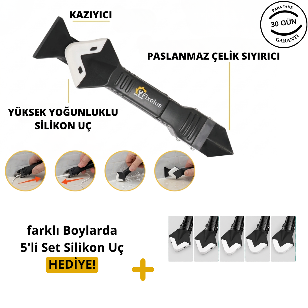 Fixolus™ Derz - Silikon Kazıyıcı ve Uygulayıcı